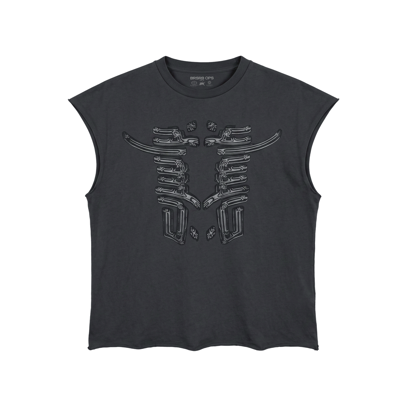 BRSRB Exo Frame Muscle Tee – Grey