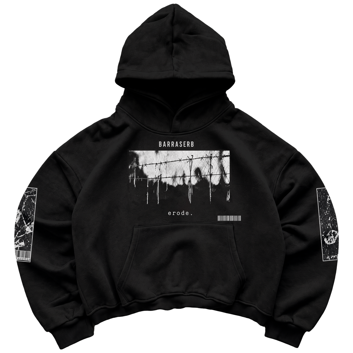 BRSRB ERODE HOODIE — BLACK