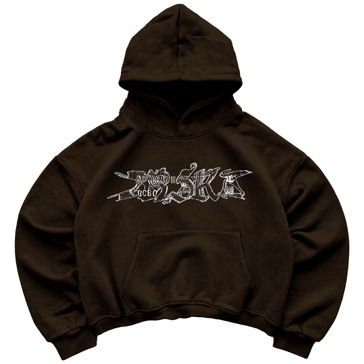 BRSRB GRAFF HOODIE — BROWN