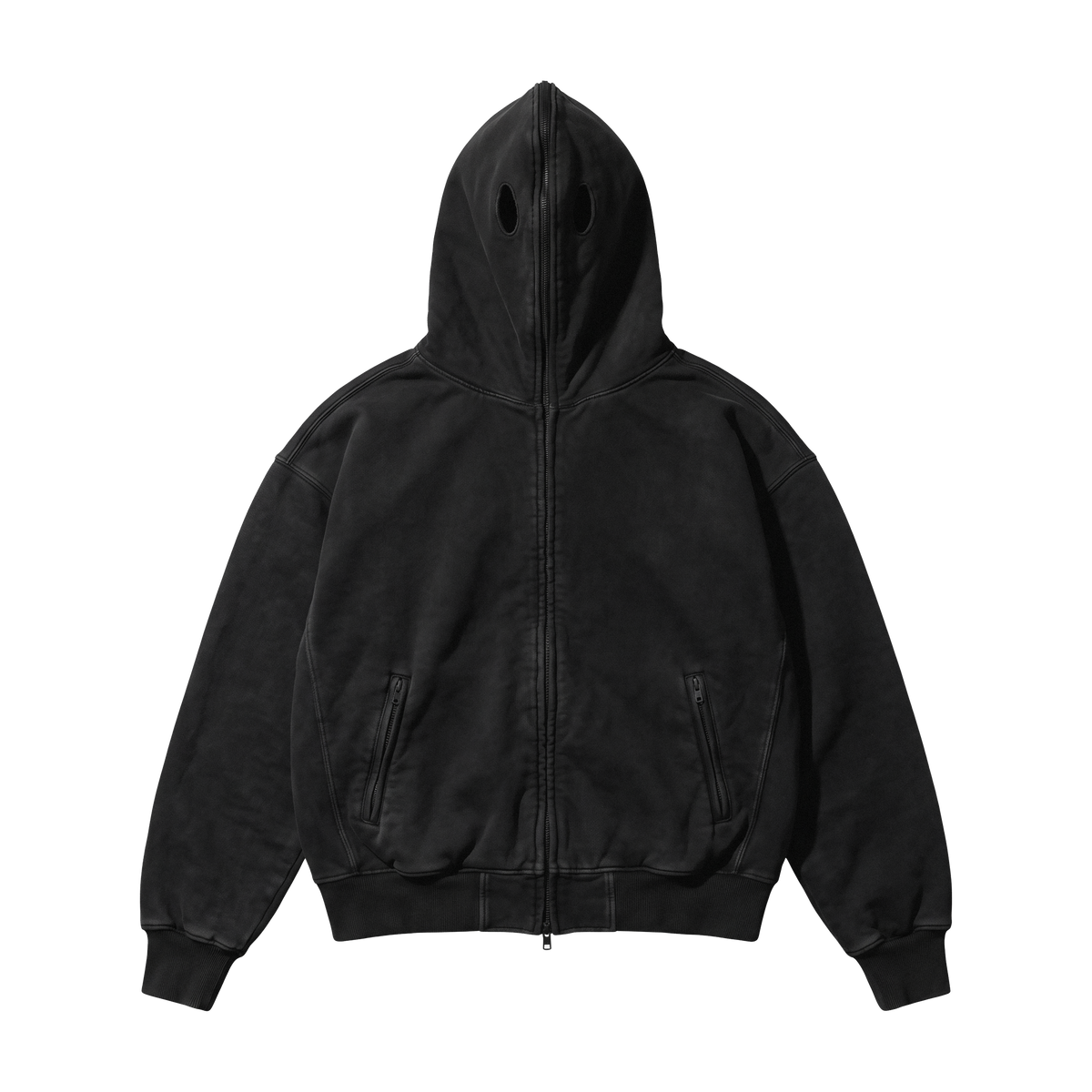 BRSRB PHANTOM ZIP HOODIE —  BLACK