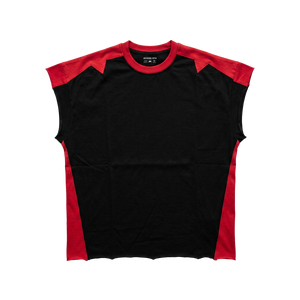 BRSRB Split Tee Black & Red