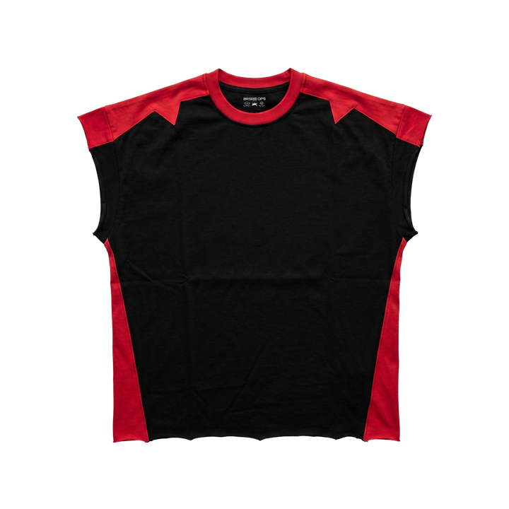 BRSRB Split Tee Black & Red