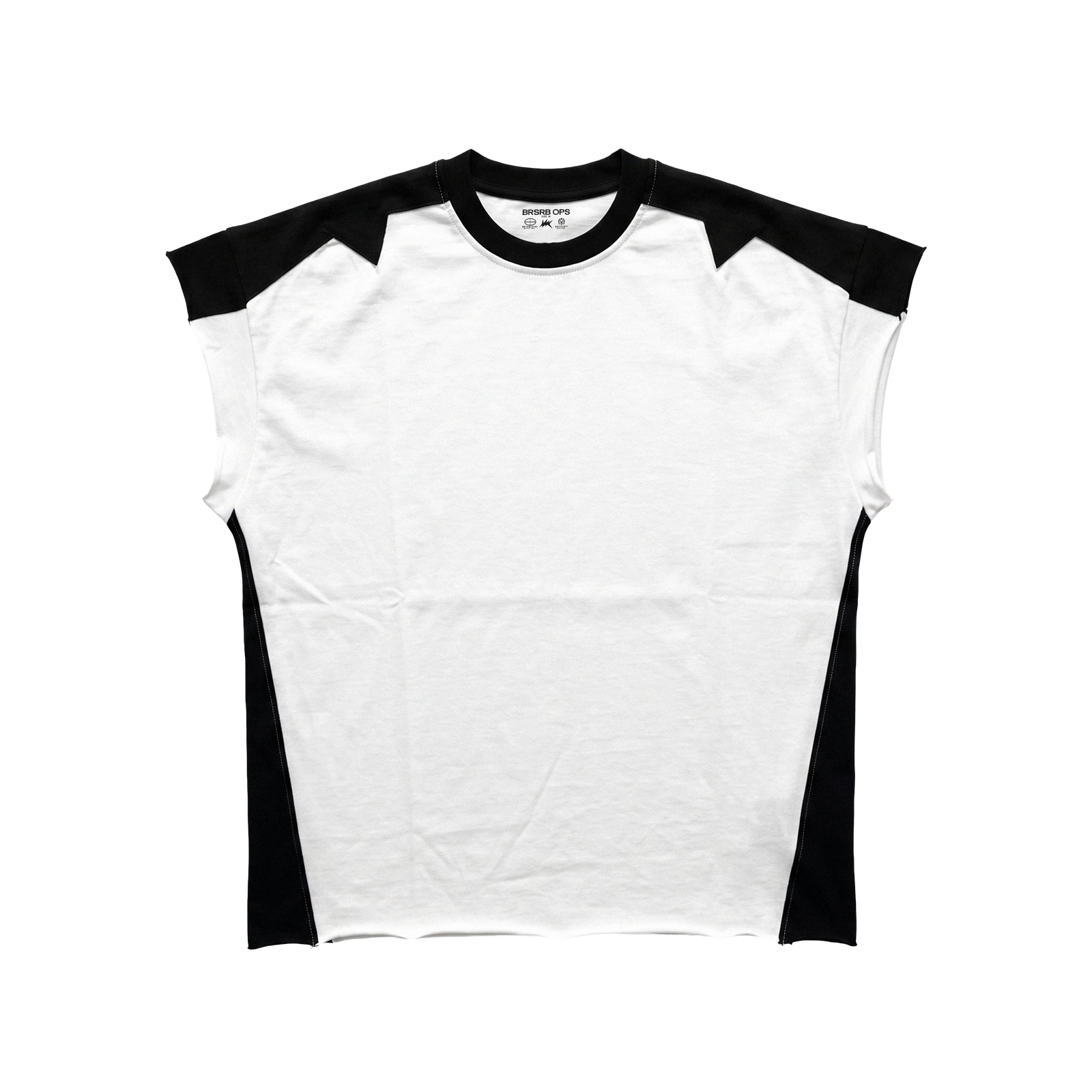 BRSRB Split Tee White & Black