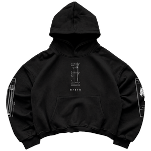 BRSRB TRACE HOODIE — BLACK