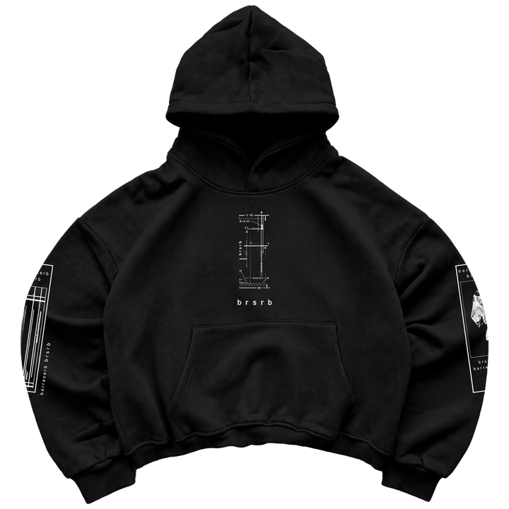 BRSRB TRACE HOODIE — BLACK