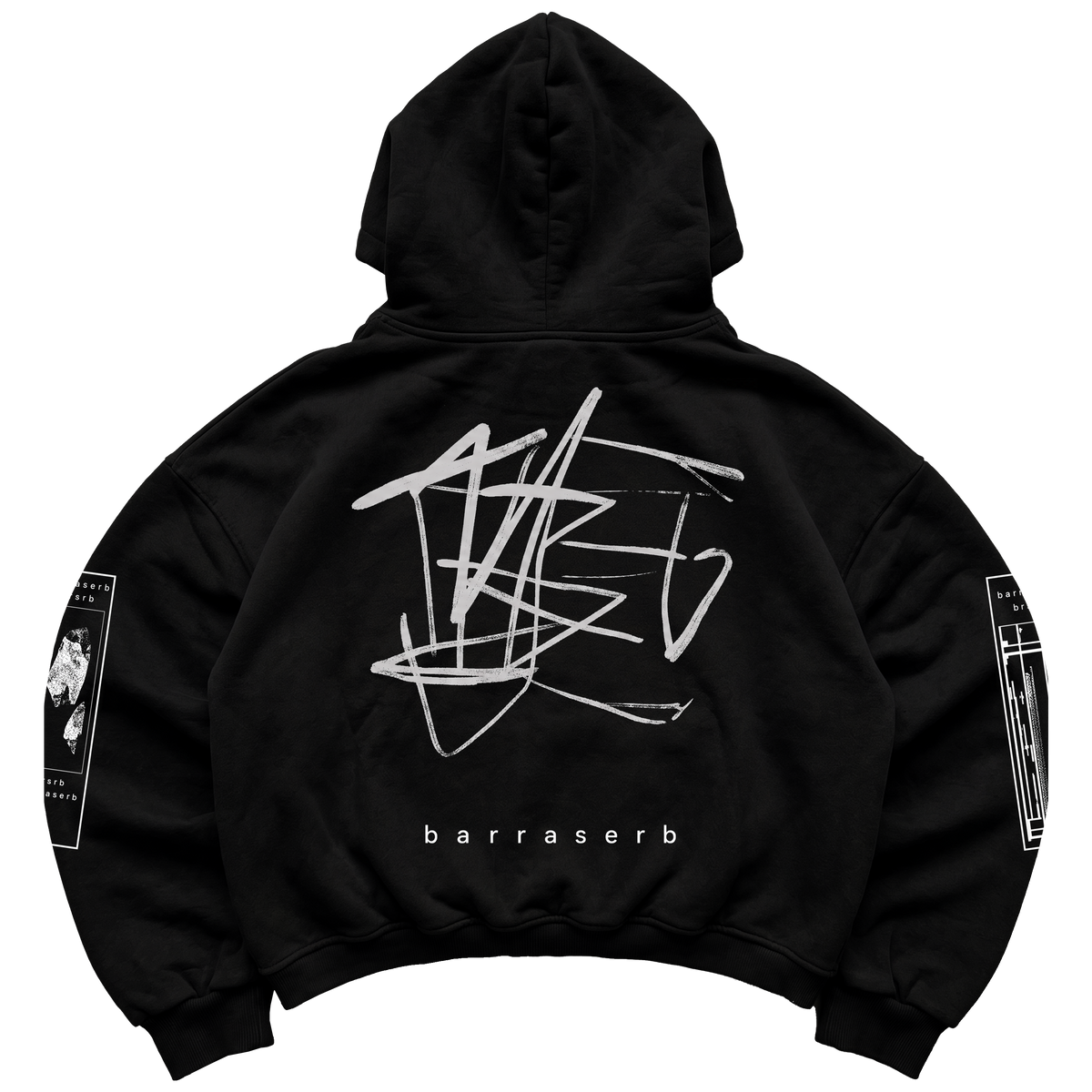 BRSRB TRACE HOODIE — BLACK