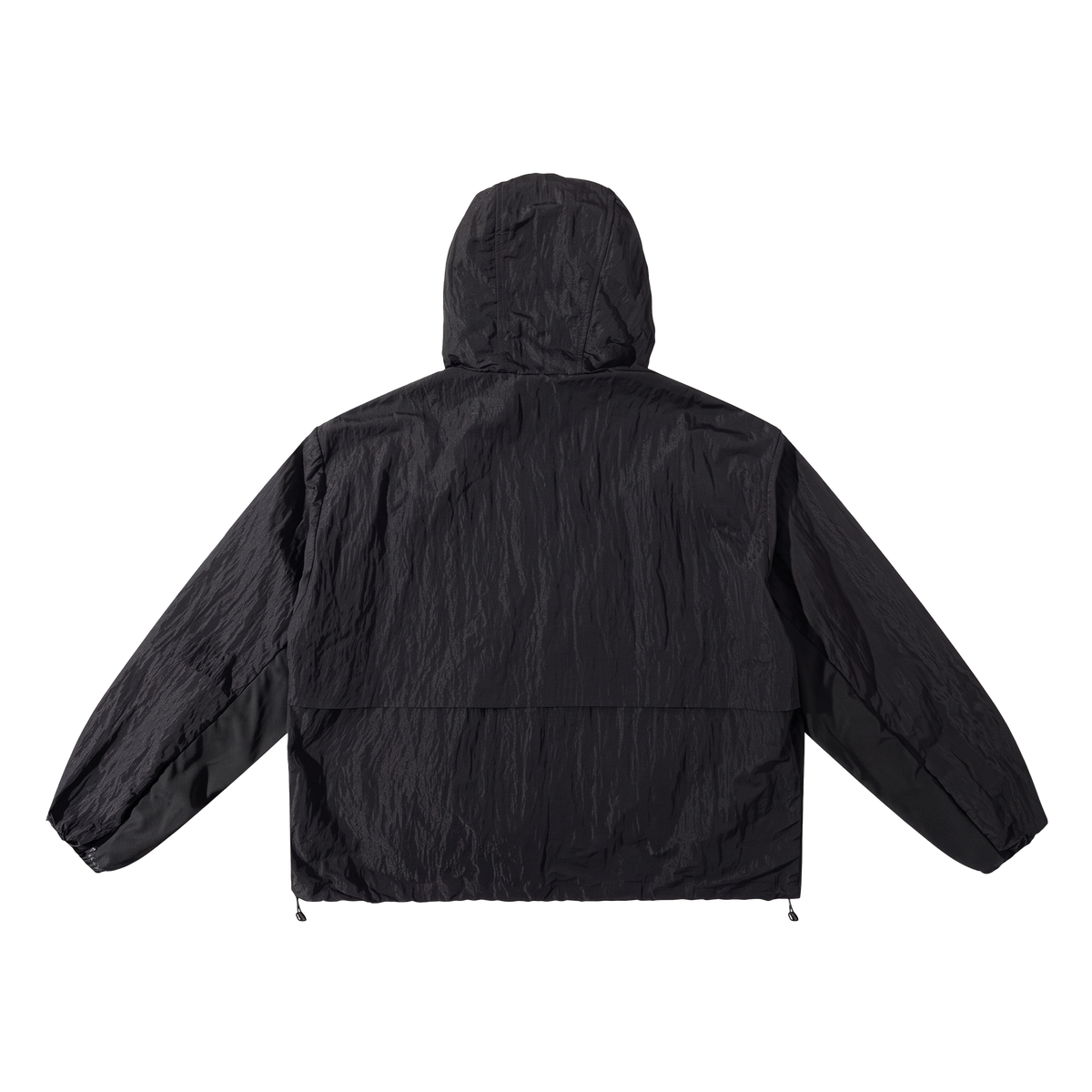BRSRB LIFEWEAR CRINKLE SHELL JACKET — BLACK