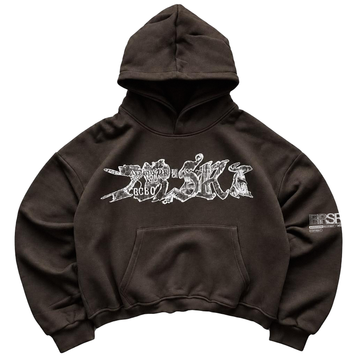 BRSRB GRAFF HOODIE — BROWN