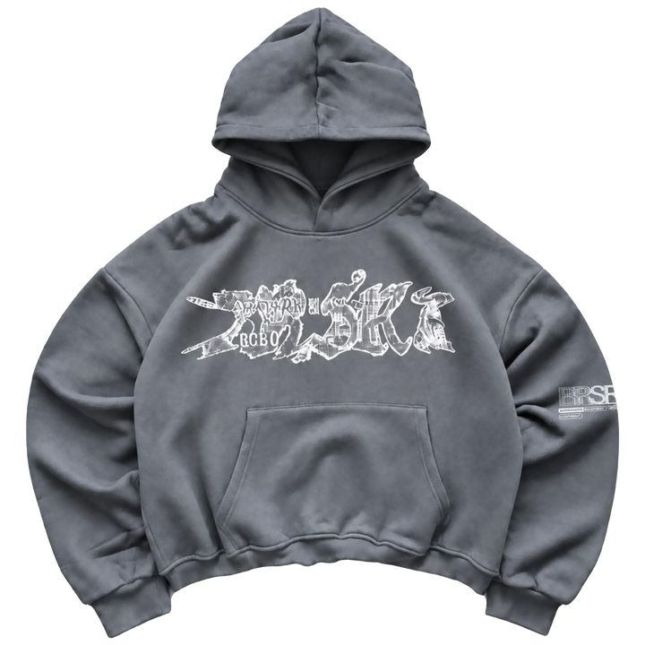 BRSRB GRAFF HOODIE — GREY