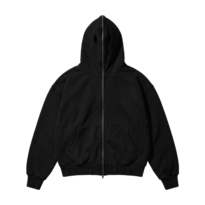 BRSRB PHANTOM ZIP HOODIE —  BLACK